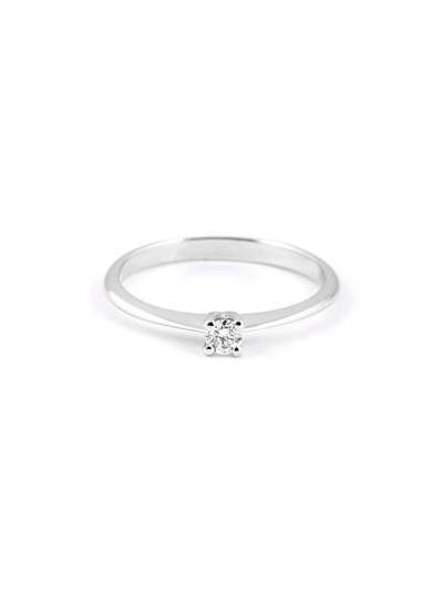 ANELLO IN ORO BIANCO 18KT CON DIAMANTE SOLITARIO