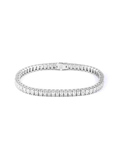 BRACCIALE TENNIS IN ORO BIANCO 18KT CON DIAMANTI TAGLIO BAGUETTE