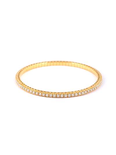 BRACCIALE TENNIS ELASTICO IN ORO GIALLO 18KT CON DIAMANTI