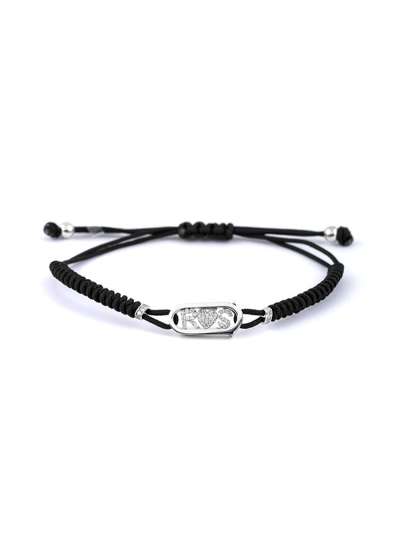 BRACCIALE CORDINO ICONIC MOTION IN ORO BIANCO 18KT CON DIAMANTI