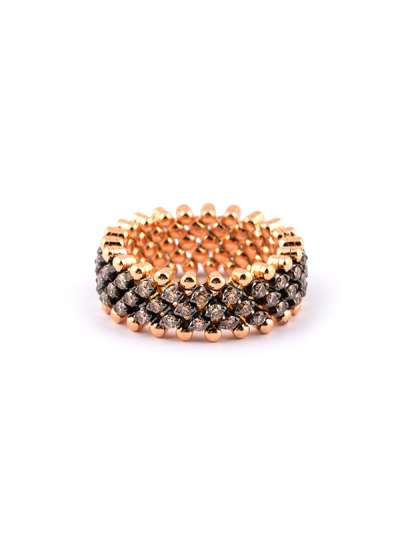 SERAFINO CONSOLI ANELLO MULTIMISURA IN ORO ROSA 18KT CON DIAMANTI BROWN REF. RMS 5M2 RBG BRD
