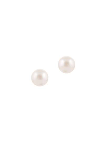 ORECCHINI LOBO IN ORO BIANCO 18KT CON PERLA 6,5/7,0