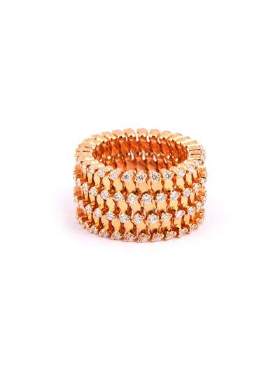 SERAFINO CONSOLI ANELLO BRACCIALE IN ORO ROSA 18KT CON DIAMANTI REF. S.RB A-7F2 RG WD