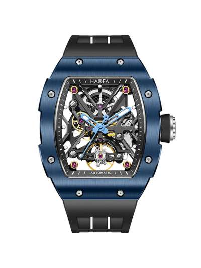 HAOFA SKELETON AUTOMATIC BLUE IN ACCIAIO REF. 1988