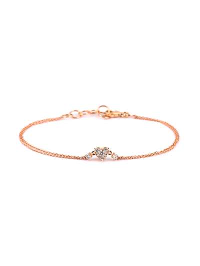 BRACCIALE IN ORO ROSA 18KT CUORE DI DIAMANTI