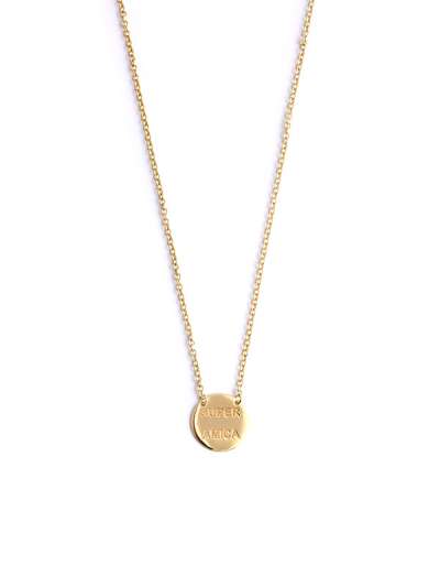 GIROCOLLO IN ORO GIALLO 9KT TONDO IN LASTRA SCRITTA SUPER AMICA