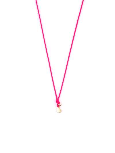 GIROCOLLO CON CORDINO E CUORE IN LASTRA IN ORO GIALLO 9KT