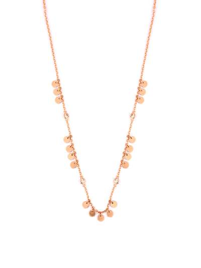 GIROCOLLO IN ORO ROSA 18KT CON SFERE E DIAMANTI