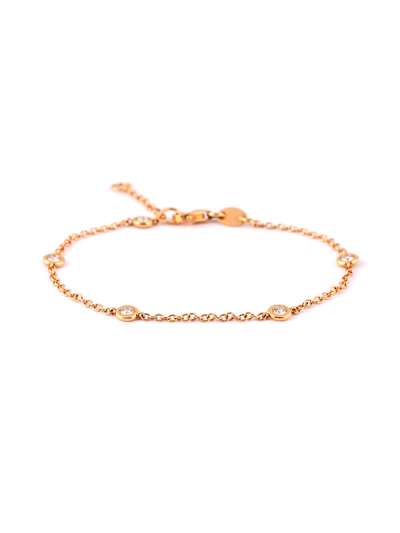 BRACCIALE IN ORO ROSA 18KT 5 DIAMANTI
