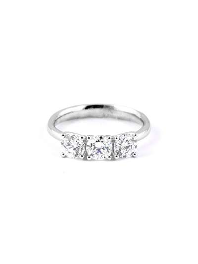 ANELLO TRILOGY IN ORO BIANCO 18KT CON DIAMANTI
