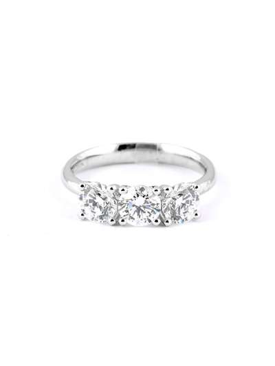 ANELLO TRILOGY IN ORO BIANCO 18KT CON DIAMANTI