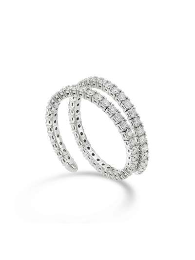 ANELLO GIRODITO FLESSIBILE IN ORO BIANCO 18KT CON DIAMANTI