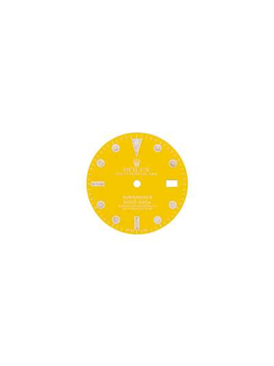 QUADRANTE AFTERMARKET PER ROLEX SUBMARINER DATE 40MM IN ACCIAIO REF. 1680 GIALLO PALLETTONI