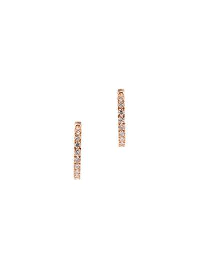 ORECCHINI CERCHIO IN ORO ROSA 18KT CON DIAMANTI