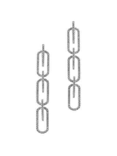 ORECCHINI IN ORO BIANCO 18KT PENDENTI CON DIAMANTI