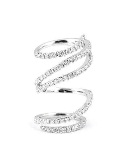 ANELLO TORCIGLIONE IN ORO BIANCO 18KT CON DIAMANTI