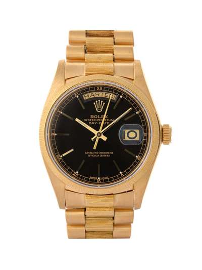 ROLEX DAY-DATE BARK FINISH CON SERVICE 36MM IN ORO GIALLO 18KT REF. 18078