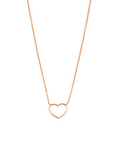 GIROCOLLO IN ORO ROSA 18KT CUORE VUOTO