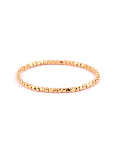 BRACCIALE ELASTICO IN ORO ROSA 18KT CON CUBETTI