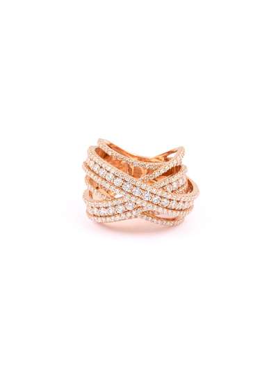 ANELLO A FASCIA IN ORO ROSA 18KT CON DIAMANTI