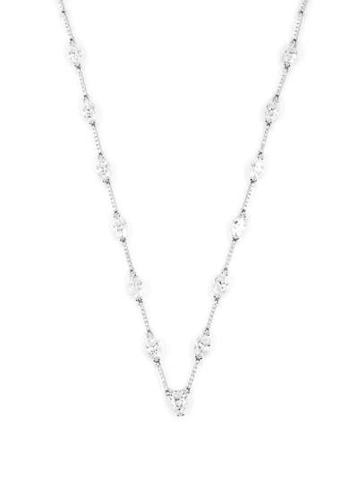 GIROCOLLO IN ORO BIANCO 18KT CON DIAMANTI TAGLIO MARQUISE E TAGLIO GOCCIA