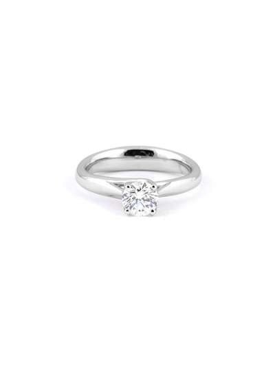 ANELLO IN PLATINO CON DIAMANTE SOLITARIO CERTIFICATO