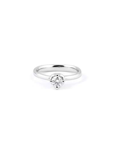 ANELLO IN PLATINO CON DIAMANTE SOLITARIO CERTIFICATO