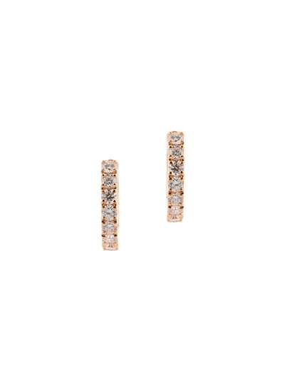 ORECCHINI CERCHIO IN ORO ROSA 18KT CON DIAMANTI