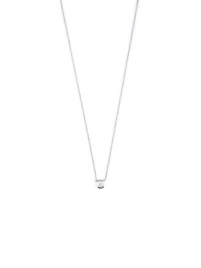 GIROCOLLO PUNTO LUCE IN ORO BIANCO 18KT CON DIAMANTE