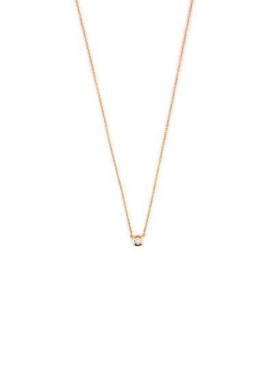 GIROCOLLO PUNTO LUCE IN ORO ROSA 18KT CON DIAMANTE