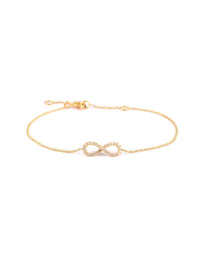 BRACCIALE IN ORO GIALLO 18KT INFINITO CON DIAMANTI