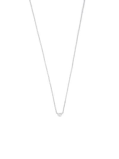 GIROCOLLO IN ORO BIANCO 18KT CUORE CON DIAMANTI