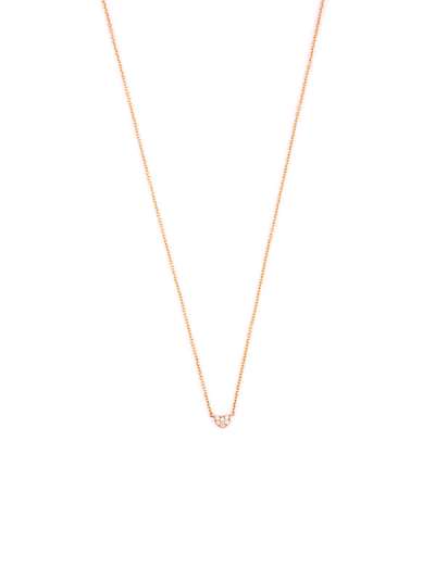 GIROCOLLO IN ORO ROSA 18KT CUORE CON DIAMANTI