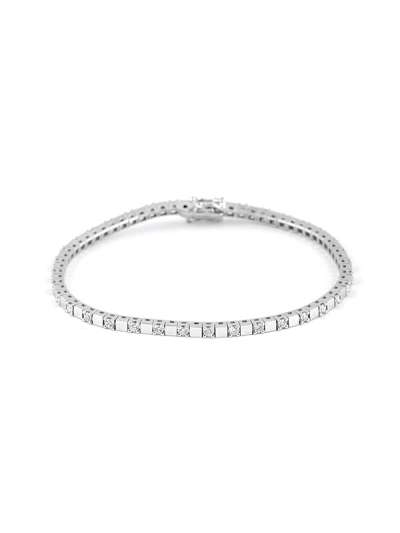 BRACCIALE IN ORO BIANCO 18KT SEGMENTI CON DIAMANTI