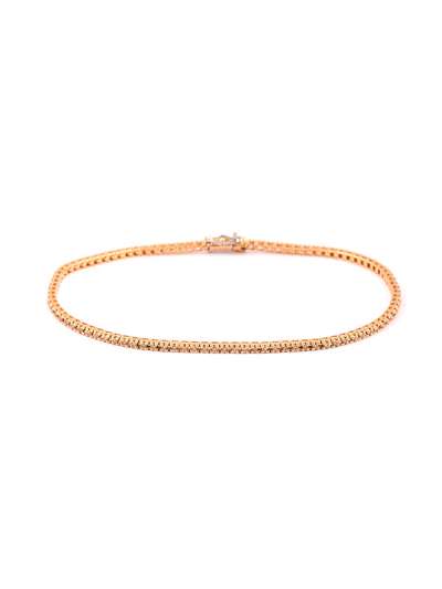 BRACCIALE TENNIS IN ORO ROSA 18KT CON DIAMANTI BROWN