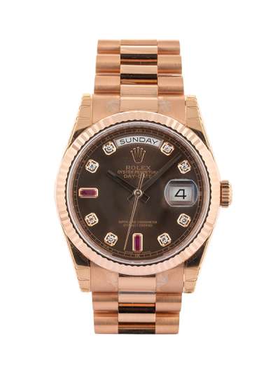 ROLEX DAY-DATE NOS 36MM IN ORO ROSA 18KT CON DIAMANTI E RUBINI RUBY DIAL REF. 118235