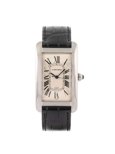CARTIER TANK AMERICAINE MODELLO GRANDE IN ORO BIANCO 18KT REF. 1741