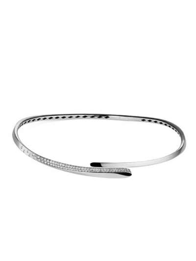 GIROCOLLO CRIVELLI LIKE CONTRARIE' SLIM IN ORO BIANCO 18KT CON DIAMANTI