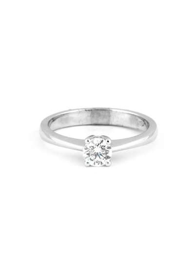 ANELLO IN ORO BIANCO 18KT CON DIAMANTE SOLITARIO