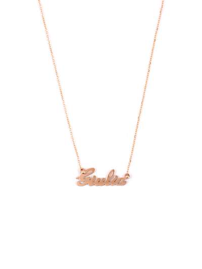GIROCOLLO NOME GIULIA IN ORO ROSA 18KT