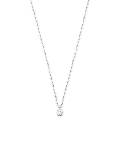 GIROCOLLO PUNTO LUCE IN ORO BIANCO 18KT CON DIAMANTE