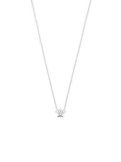 GIROCOLLO IN ORO BIANCO 18KT STELLA CON DIAMANTI