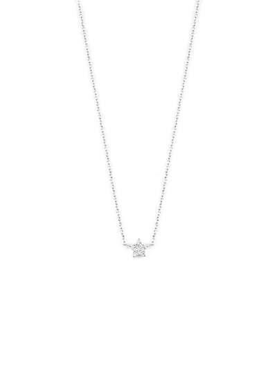 GIROCOLLO IN ORO BIANCO 18KT STELLA CON DIAMANTI