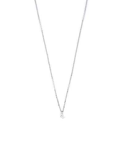 GIROCOLLO IN ORO BIANCO 18KT CON DIAMANTE TAGLIO CUORE