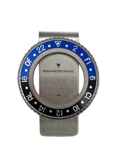 FERMASOLDI SPEEDOMETER OFFICIAL IN ACCIAIO NERO/BLU MOD. SMC 0439 N