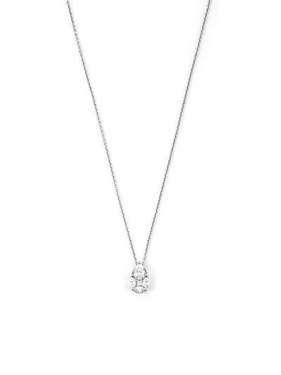 GIROCOLLO IN ORO BIANCO 18KT CON DIAMANTI TAGLIO MULTPLO GOCCIA