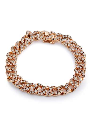 BRACCIALE GROUMETTE IN ORO ROSA 18KT CON DIAMANTI BROWN