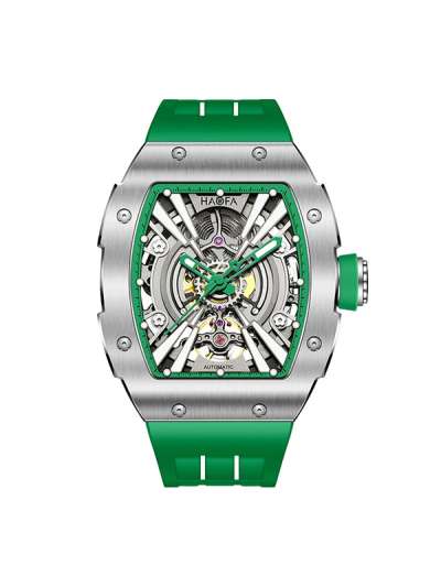 HAOFA SKELETON AUTOMATIC GREEN IN ACCIAIO REF. 1907