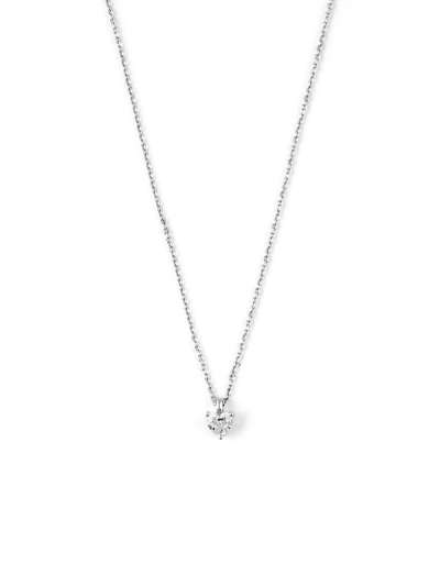 GIROCOLLO IN ORO BIANCO 18KT CON DIAMANTE TAGLIO CUORE