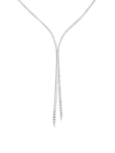 GIROCOLLO TENNIS FILO TANGENTE IN ORO BIANCO 18KT CON DIAMANTI